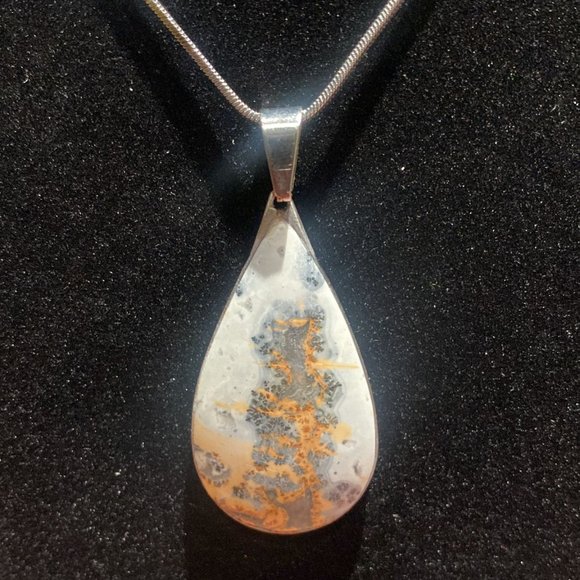 Katmandu Trading Company Jewelry - Maligano Jasper Teardrop Crystal Pendant (XL)